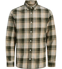 Jack & Jones Shirt - JprBlubrook - Peat w. Checs