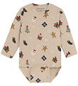 Minymo Romper l/s - Beige Melange