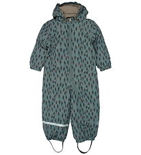 Mikk-Line Snowsuit - Recycled - Conditioner Green w. Print