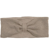 Racing Kids Headband - Wool/Cotton - Oats w. Bow