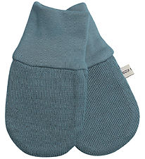 Racing Kids Mittens - Wool/Polyester - Petrol