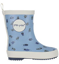 PomPom Rubber Boots - Beetle