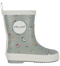 Pom Pom Rubber Boots - Fungi