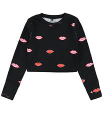 Stella McCartney Kids Badetop - Beskåret - UV50+ - Svart m. Lepp