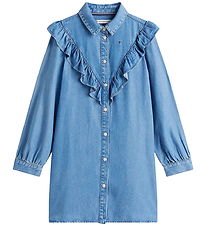 Tommy Hilfiger Dress - Denim - Blue w. Ruffles