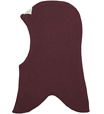 Racing Kids Balaclava - Wool/Cotton - 2-layer - Bordeaux