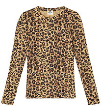 Mads Nørgaard Blússa - Talino - Rib - Leopard/Svart