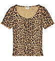 Mads Nørgaard T-shirt - Tiki - Rib - Leopard/Black
