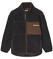 Mads Nørgaard Fleece Jacket - Teddy - Jeffo - Jet Black w. Brown