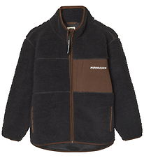 Mads Nørgaard Flísjakki - Teddy - Jeffo - Jet Black M. Brúnt