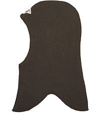 Racing Kids Balaclava - Wool/Cotton - 2-layer - Brown