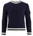 Stone Island Blouse - Wool/Viscose - Navy w. White