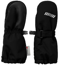 Name It Mittens w. Wool fleece - NmnSnow10 - Black w. Zipper