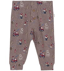 Minymo Night Trousers - Dark Brown Melange