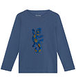 Minymo Bluse - Vintage Indigo m. Wendepailletten