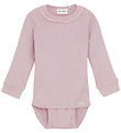 Minymo Bodysuit l/s - Rib - Modal/Cotton - Shadow Gray