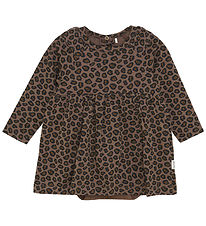 Minymo Bodysuit w. Skirt l/s - Chocolate Chip