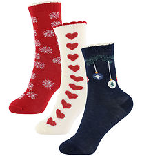 Chaussettes Minymo - 3 Pack - Rio Rouge