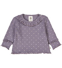 Müsli Blouse - Rib - Dot - Lilac Fog/Oak