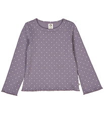 Müsli Blouse - Rib - Dot - Lilac Fog/Oak