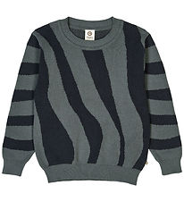 Müsli Blússa - Prjónað - Jacquard - Stormríkt Blue