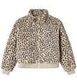 Name It Jacket - Faux Fur - NkfMila - Oxford Tan/Leo
