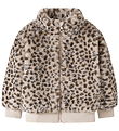 Name It Jacket - Faux Fur - NmfMila - Oxford Tan/Leo