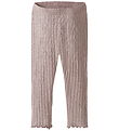 Name It Leggings - Wool/Silk - Rib - NbfWossa - Shadow Gray