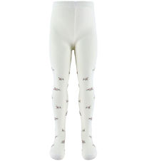 Collants Name It - Jacquard - Laine/Coton - NmfWak - Snow Wh