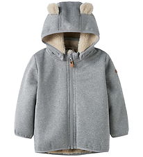 Name It Softshell Jacket w. Fleece - NbnMada08 - Grey Melange w.