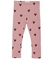 Creamie Leggings - Rib - Woodrose w. Hearts