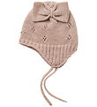 Name It Baby Hat - Wool - Knitted - NbfWrilla - Shadow Gray/Bow