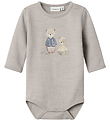 Name It Bodysuit l/s - Wool/Cotton - NbnWup - Nacreous Cloud