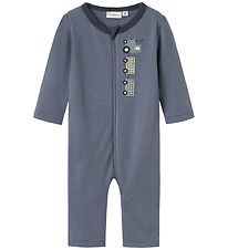 Name It Nightsuit - Wool - NbmWillit - Folkstone Gray/Tractor