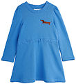 Mini Rodini Dress - Sweat - Dog - Blue