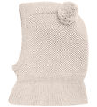 Huttelihut Balaclava - Wool - 2-layer - Sand Melange w. Tassels