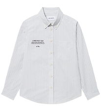 Les Deux Shirt - Kent Print Stripe - Xenon Blue