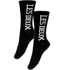 Les Deux Strumpor - 2-pack - Yrsel Rib - Black