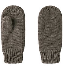 Name It Mittens w. Fleece - Wool/Polyester - NmnFlash - Morel