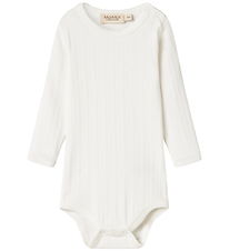 MarMar Bodysuit l/s - Rib - Benedicte - Gentle White