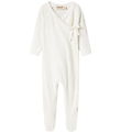 MarMar Jumpsuit w. Feet - Rubetta - Rib - Gentle White
