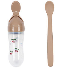 Konges Sløjd Food Feeder w. Bottle/Spoon - Cherry Blush