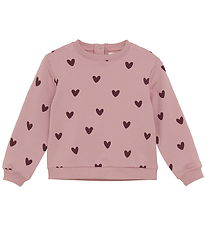 Creamie Sweatshirt - Woodrose w. Hearts