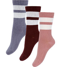 MP Strumpor - Rib - 3-pack - Ankare - Wine Utg.
