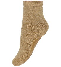 MP Strumpor - Celina - Glitter - m. Halkskydd - Golden Tan