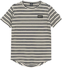 Indian Blue Jeans T-shirt - Light Grey Melange w. Stripes