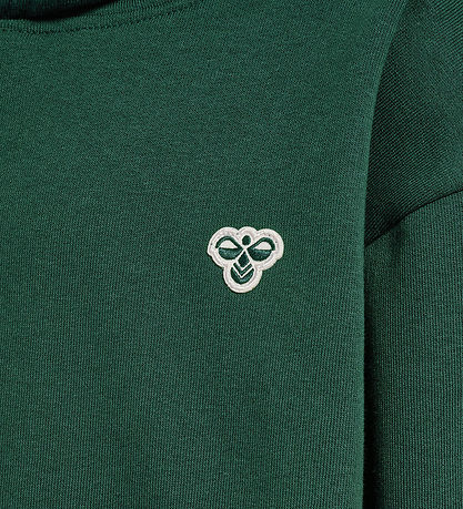 Hummel Hoodie - HmlJR - Dark Green w. Logo