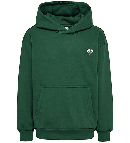 Hummel Hoodie - HmlJR - Dark Green w. Logo