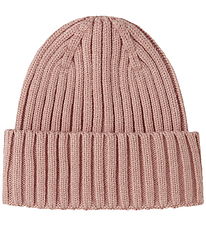 Name It Beanie - Rib - Knitted - NkmMab - Woodrose