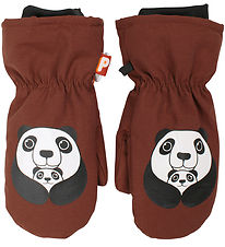 DYR-Cph Mittens w. Fleece - DYRPaw - Brick w. Panda Mom